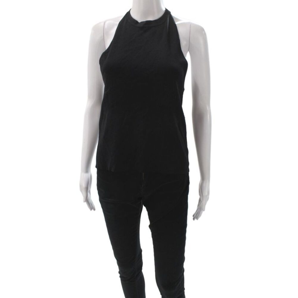 Zara Knit Women Halter Tank Black Sleeveless Size M
